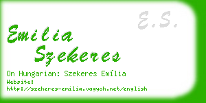 emilia szekeres business card